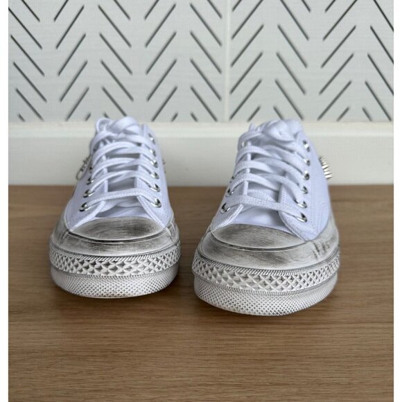⭐Rare Converse Chuck 70 Stud Low Edge 9 Womens Shoes Sneakers White Punk A07208C - Picture 8 of 13